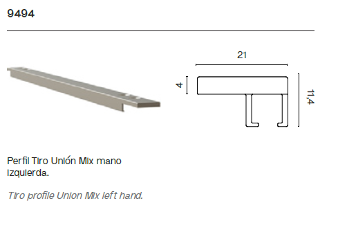 Perfil Superior e Inferior 9493 y 9494