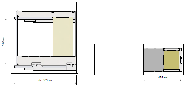 Botellero Panero Extraíble 475mm