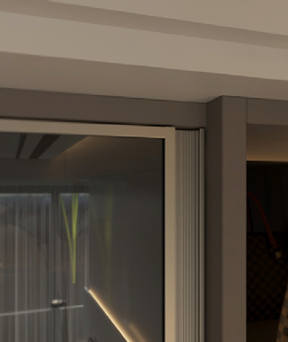 Perfil Lateral de Puerta Corredera Lacio Collection