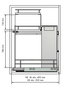 Botellero Panero Extraíble 475mm