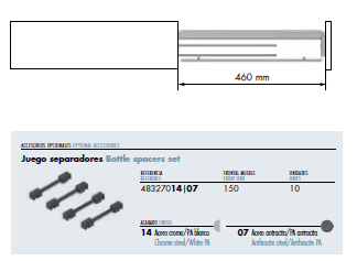 Soporte Paños Guías Laterales 460mm