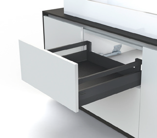 Cajón bajo fregadero con pared trasera profunda