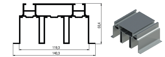 Portacarril Triple Pladur Plus Desmontable