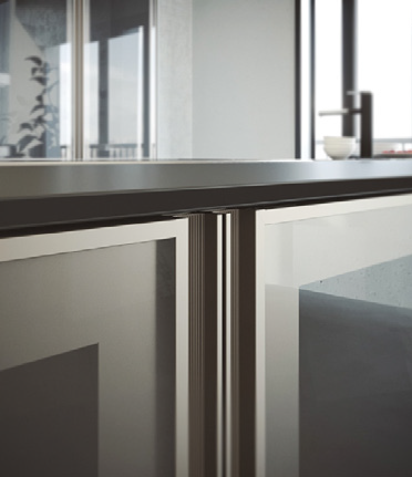 Perfil Superior e Inferior de Puerta Corredera Lacio Collection