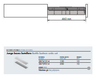 Botellero Guias Laterales 460mm