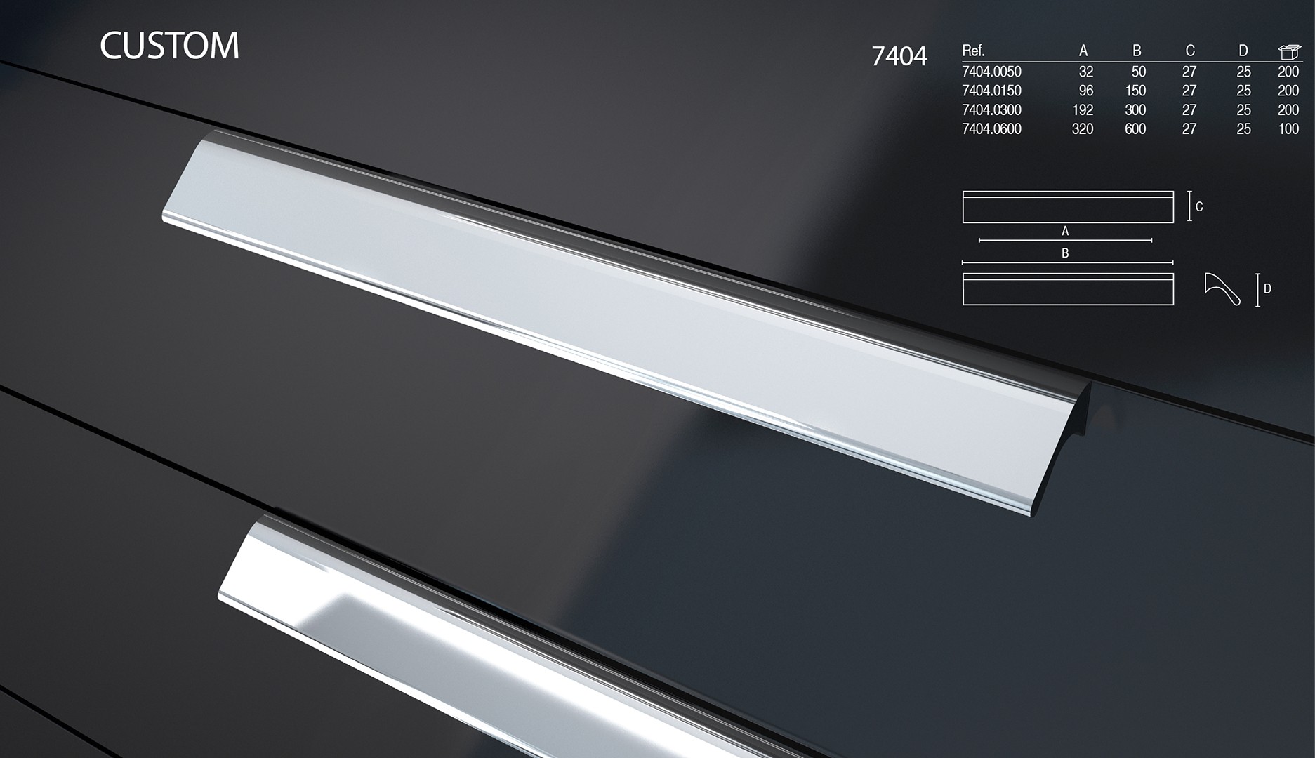 Tiradores Custom 7404