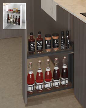 Botellero Guías Laterales 475mm