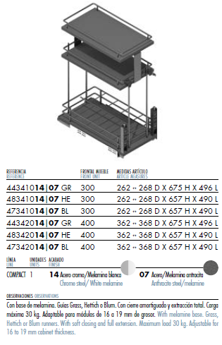 Botellero Extraíble 475mm