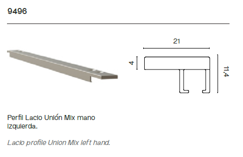 Perfil Superior e Inferior 9495 y 9496
