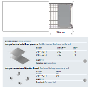 Botellero Panero Extraíble 376mm