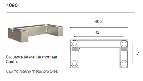 Escuadra Lateral de Montaje Cuatro Collection 4090