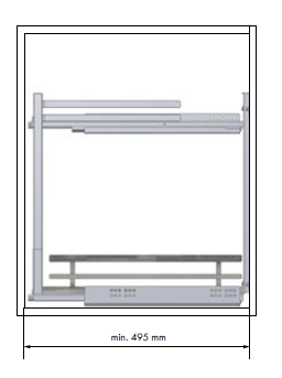 Soporte Paños Guías Laterales 460mm