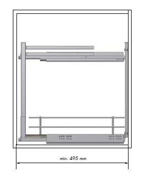 Soporte Paños Guías Laterales 460mm