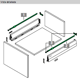 Varilla ovalada para cajón archivador