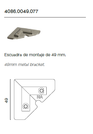 Escuadra de Montaje de 49mm 4086.0049.077