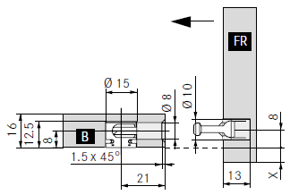 Empalme Frente-Fondo para Frentes de Madera
