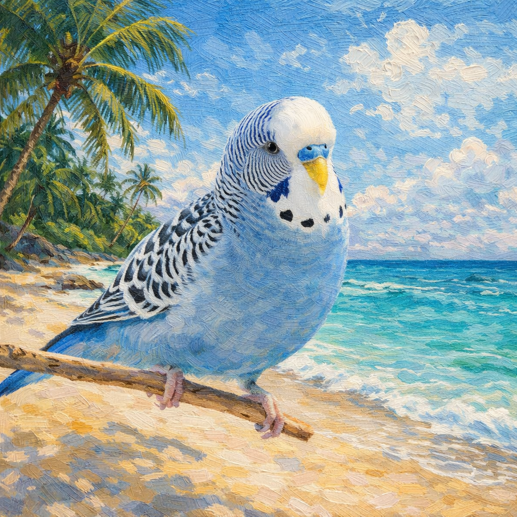 Custom Beach Pet Portrait