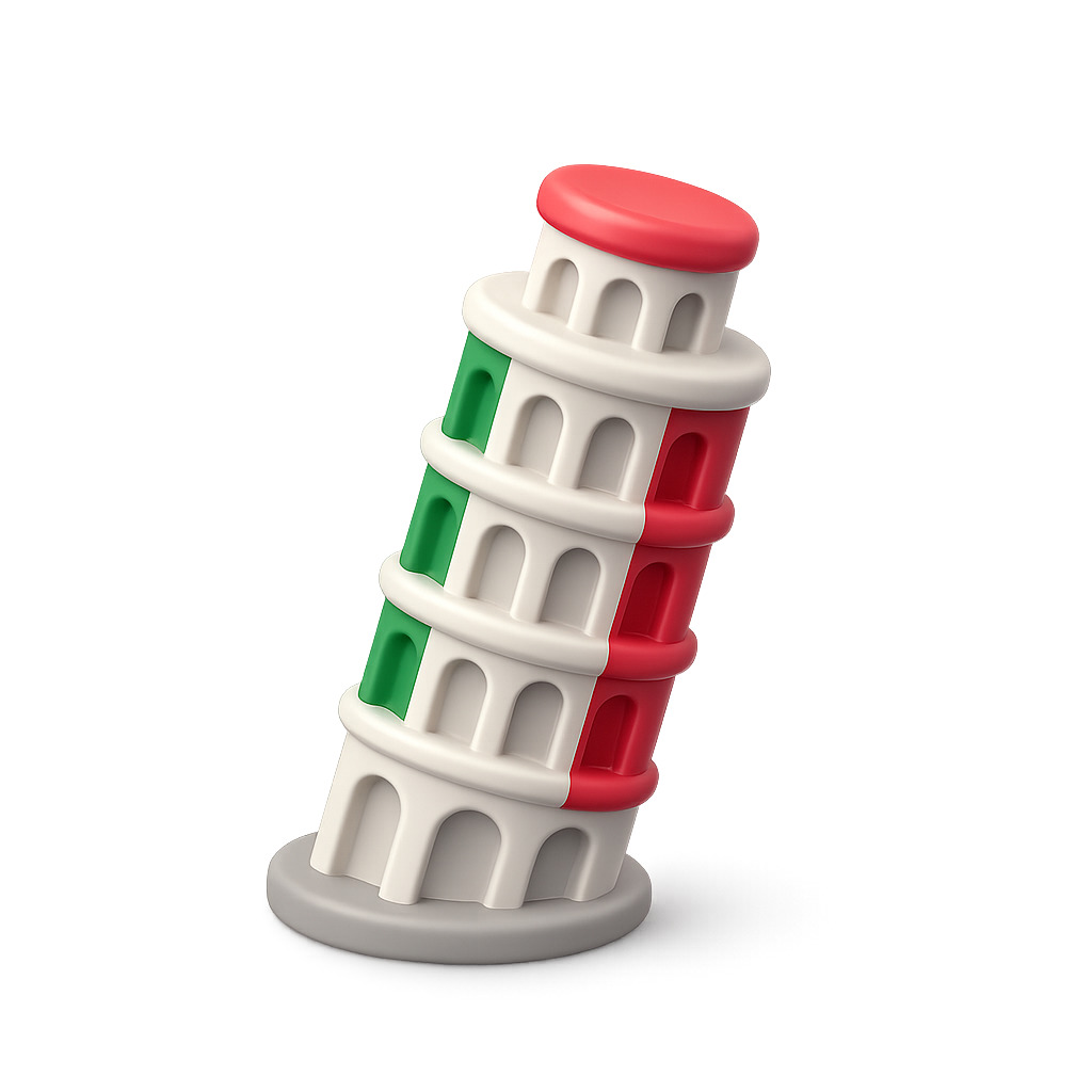 Tower of Pisa - flag color