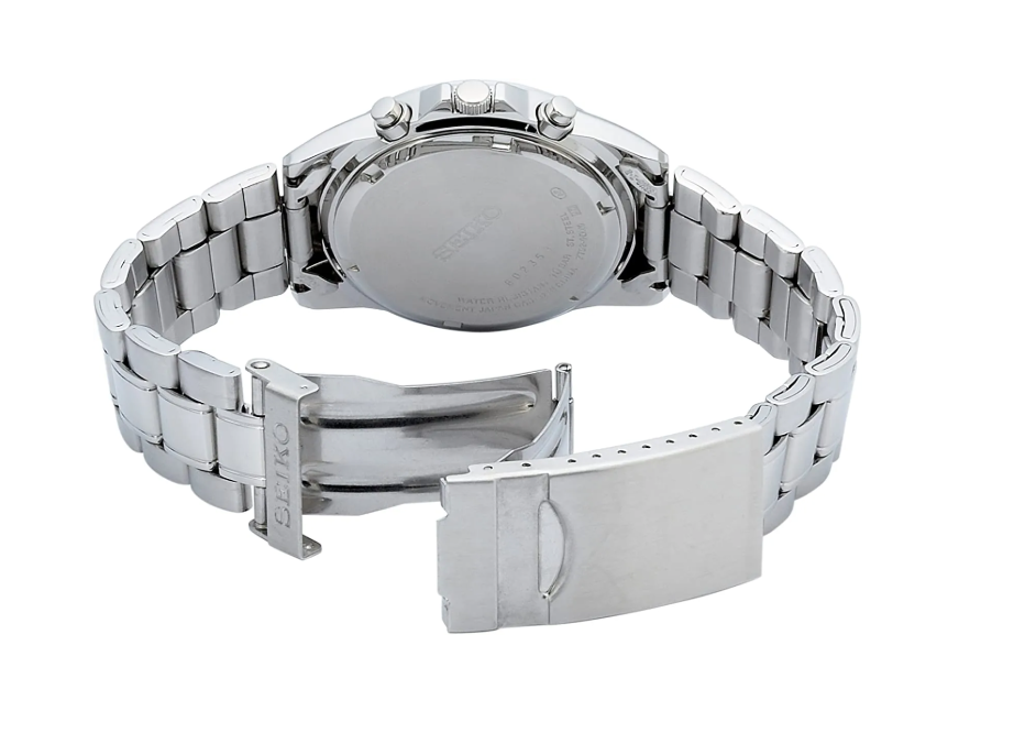 Seiko Chronograph Mens Watch - Black SND375P1