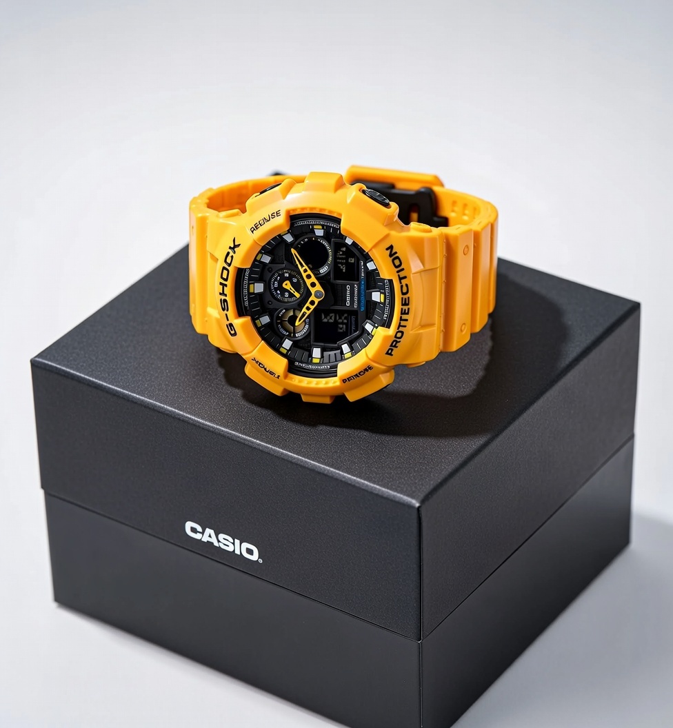 Casio G-Shock Yellow Sports Watch (GA-100A-9)