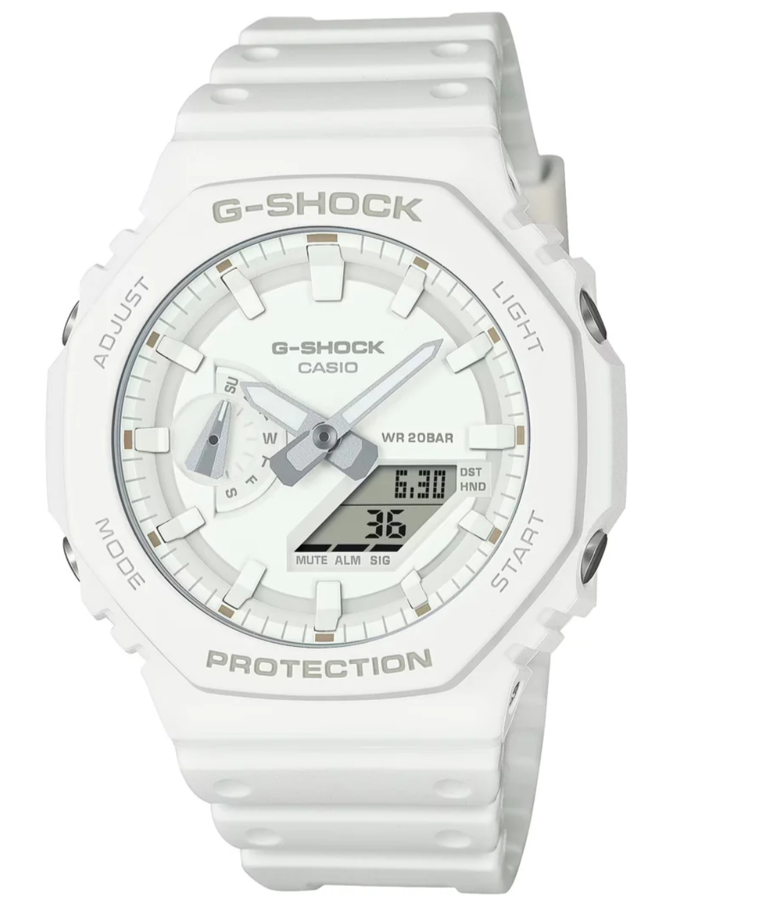 Casio G-Shock White “CasiOak” – Slim Carbon Core Guard 200M Watch