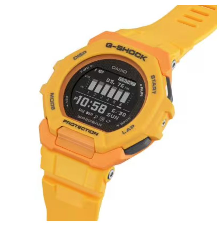 Casio G-Shock Yellow Bluetooth Fitness Watch – G-Squad Sports Series