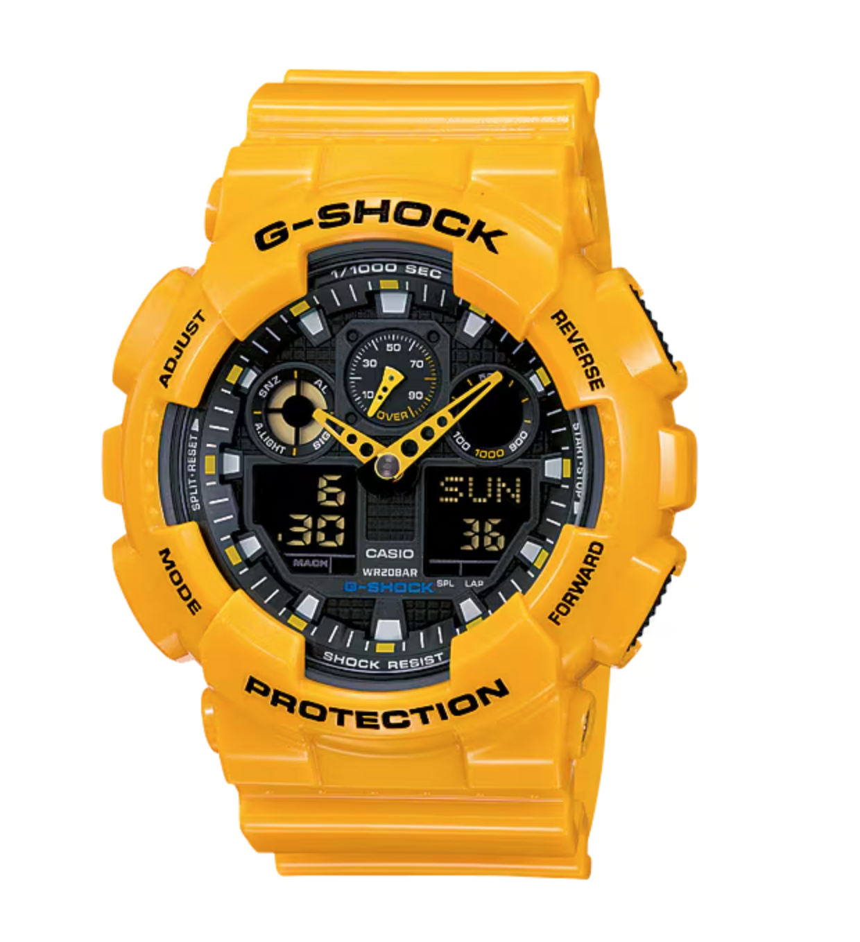 Casio G-Shock Yellow Sports Watch (GA-100A-9)