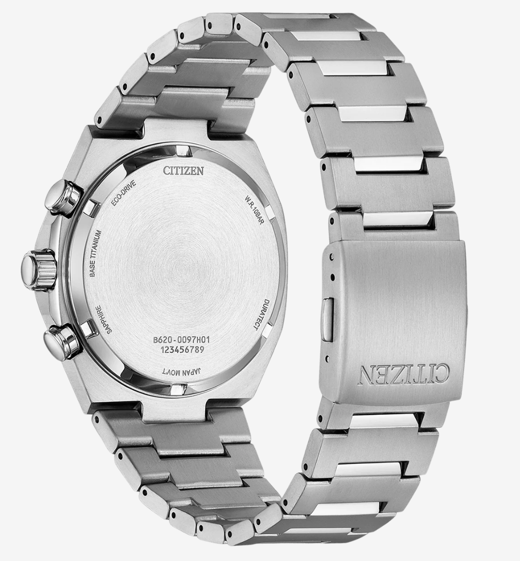 Citizen Zenshin Titanium CA4610-85A Men’s Eco-Drive Chronograph – Super Titanium White Dial