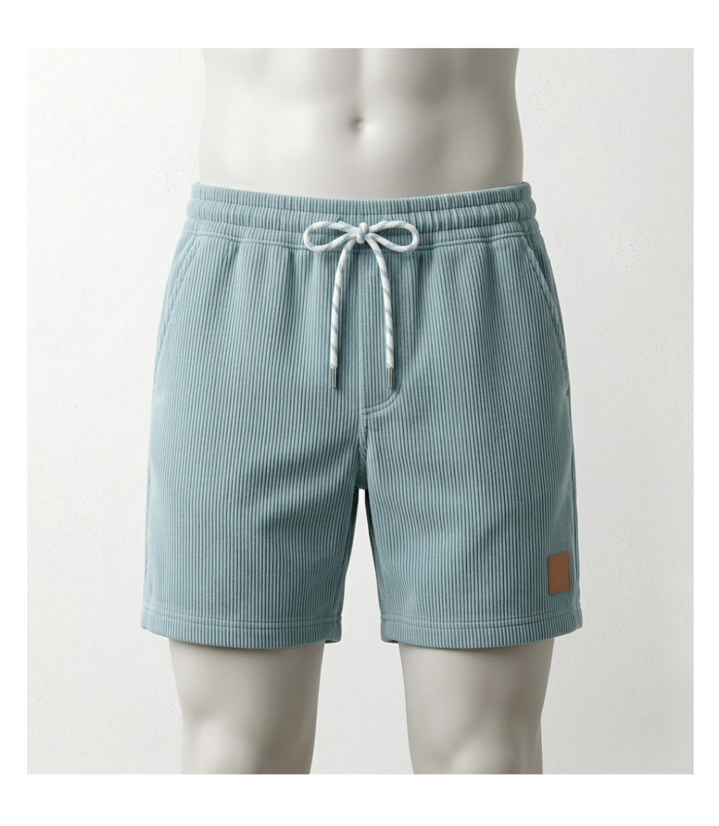 Men's Ribbed Drawstring Shorts