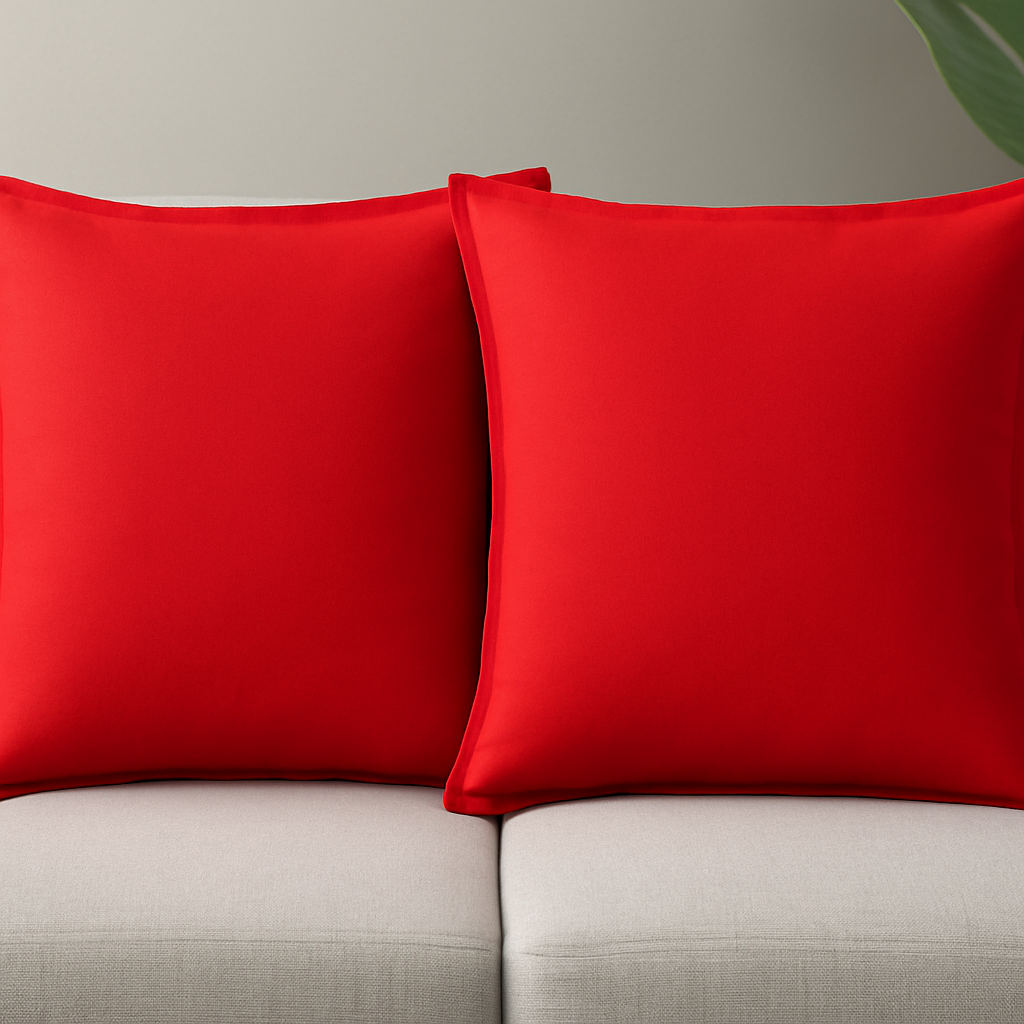 Red Throw Pillow Set