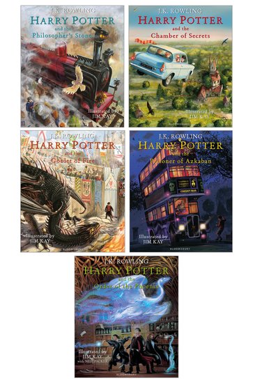 Harry Potter Illustrated Edition 5 Book Collection