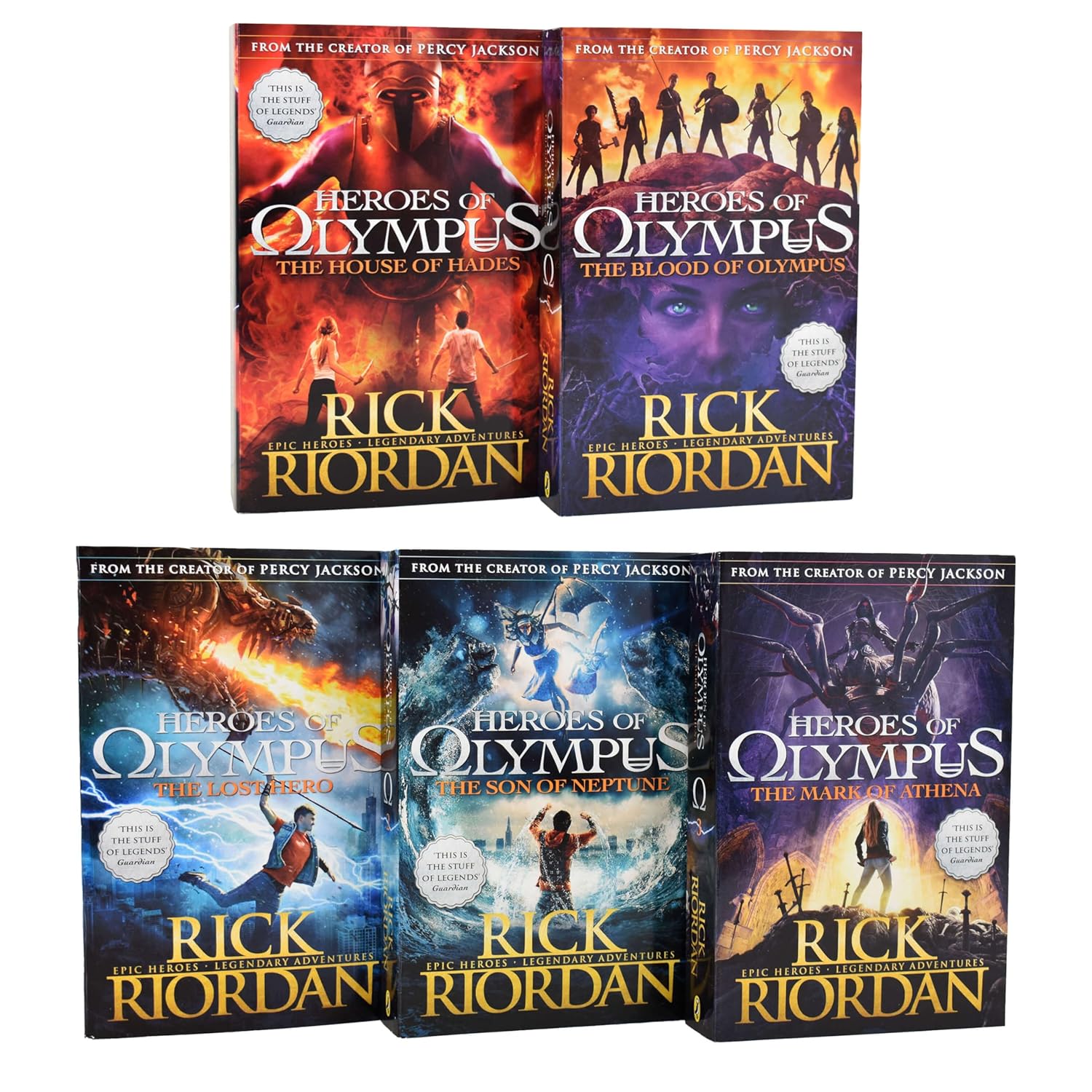 Heroes of Olympus Complete Collection 5 Book Set