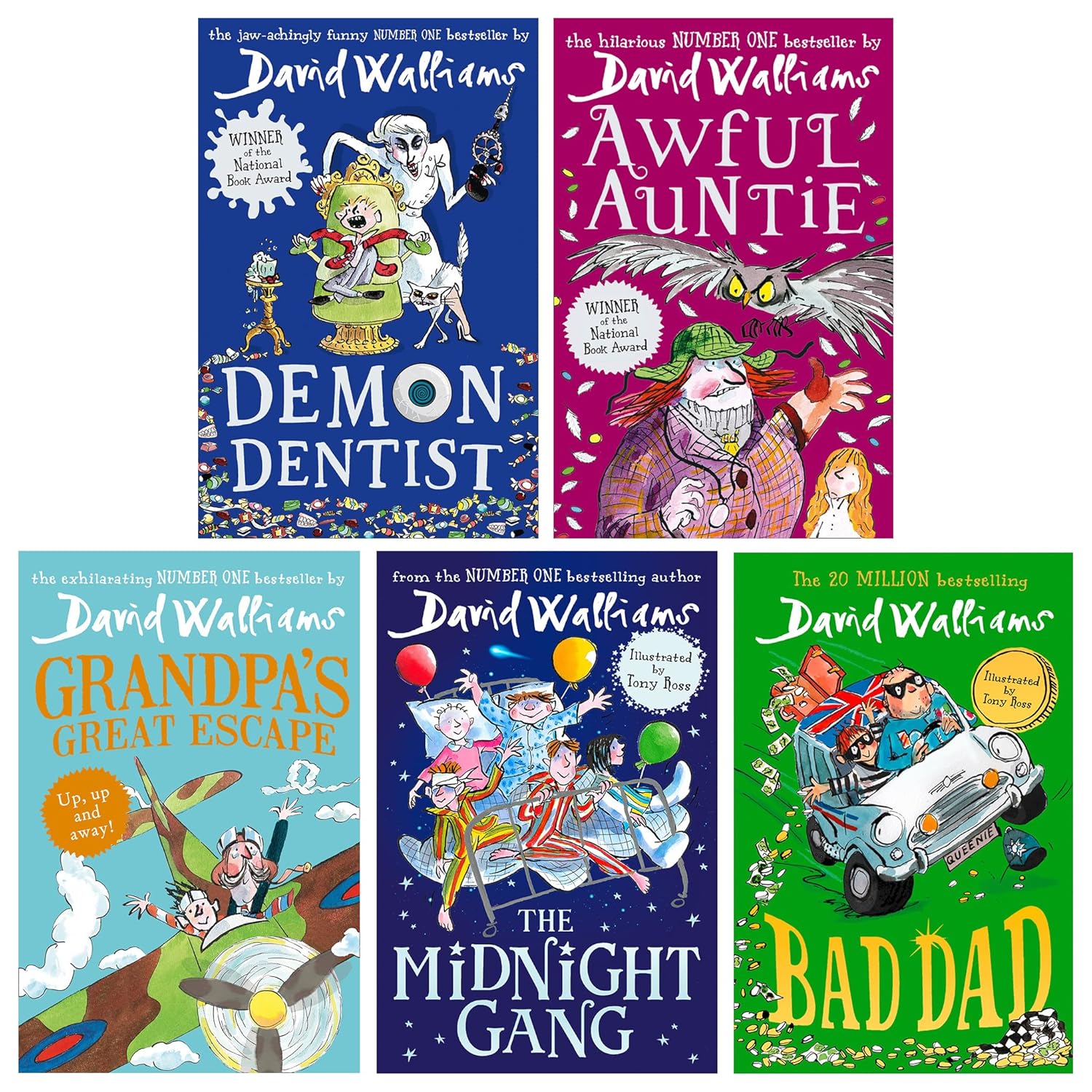 The World of David Walliams: Fun-Tastic Families 5 Book Set