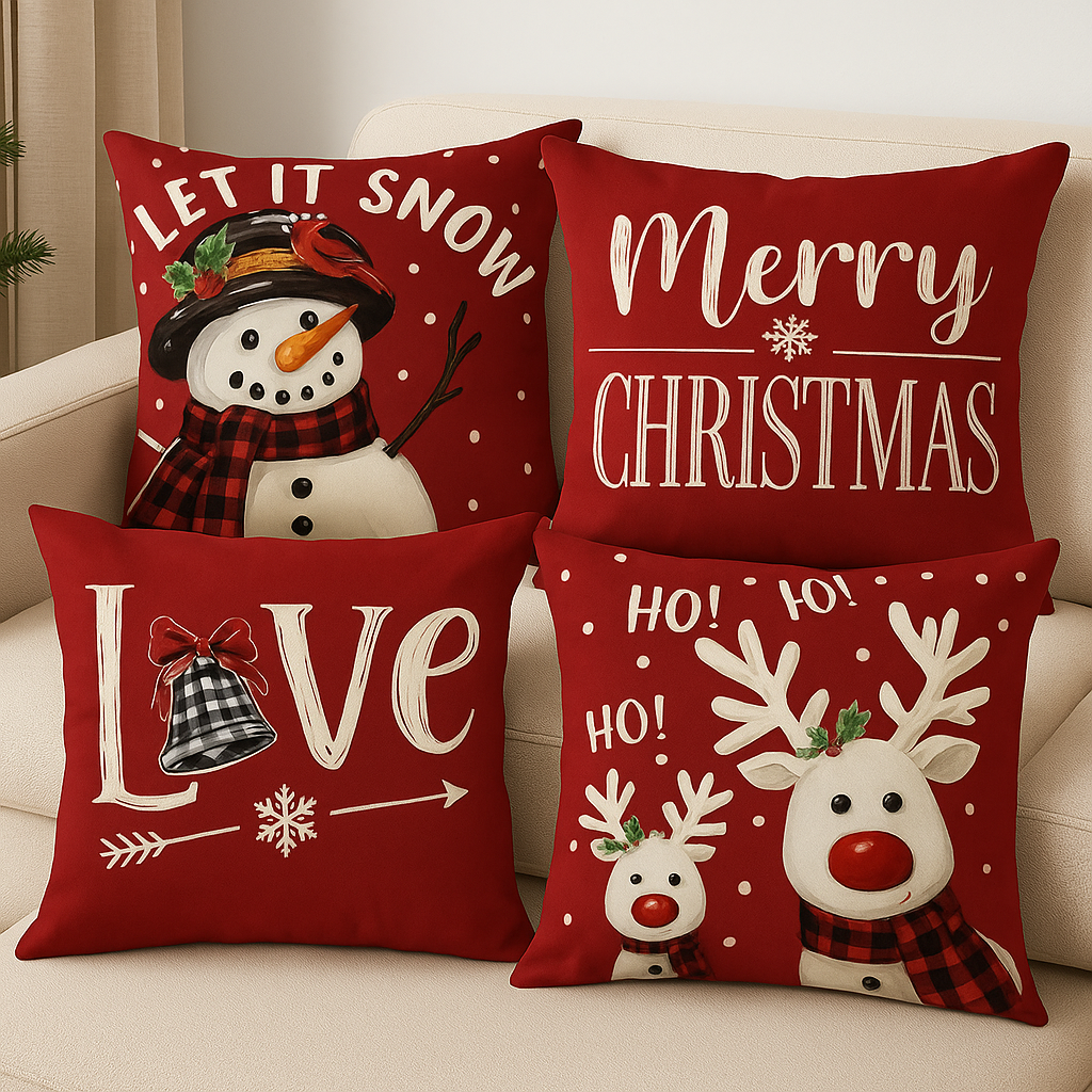 Christmas Decorative Cushion Covers Set