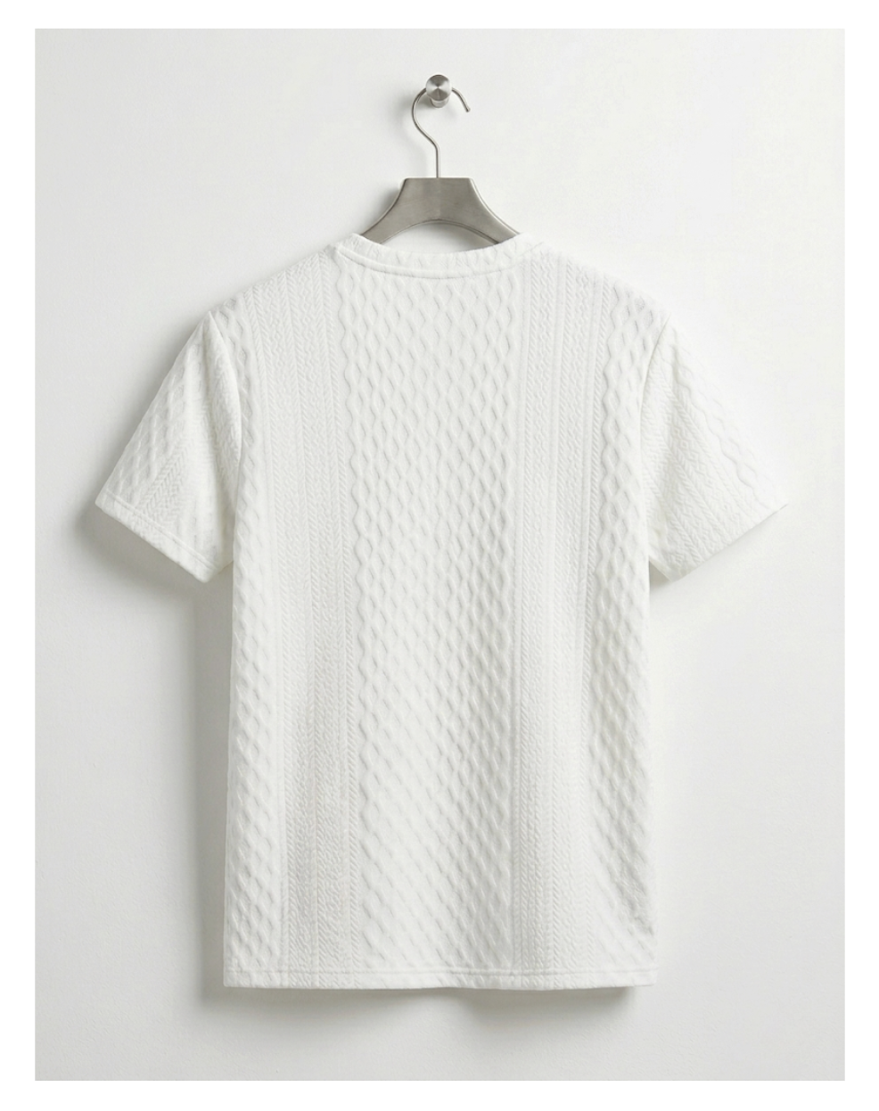 Textured White T-Shirt