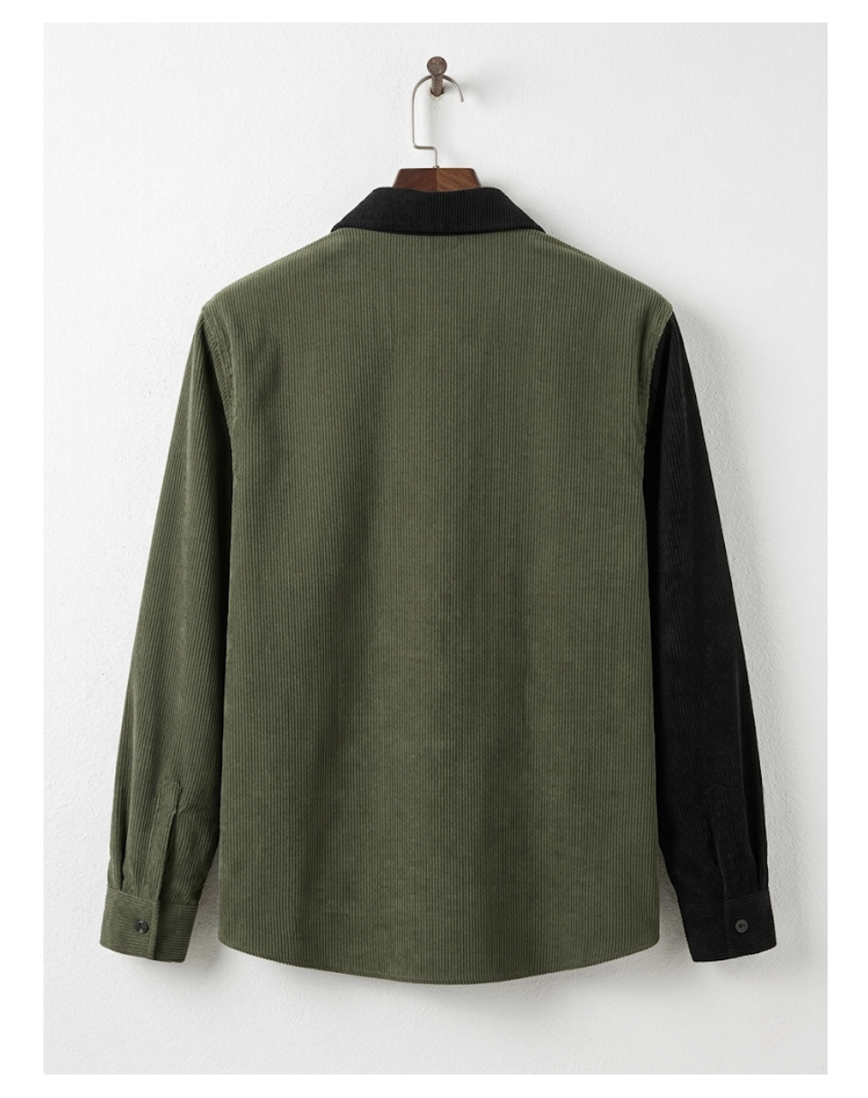 Two-Tone Corduroy Shirt