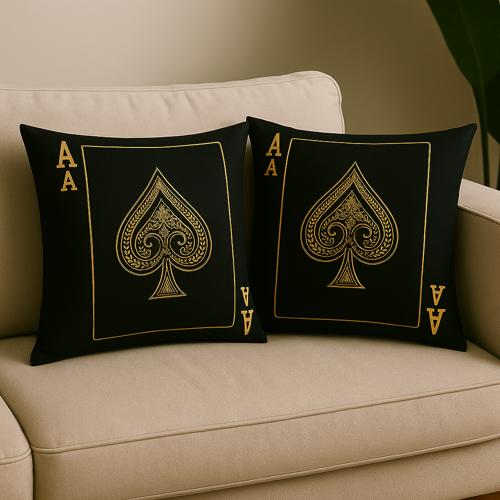 Ace of Spades Throw Pillows