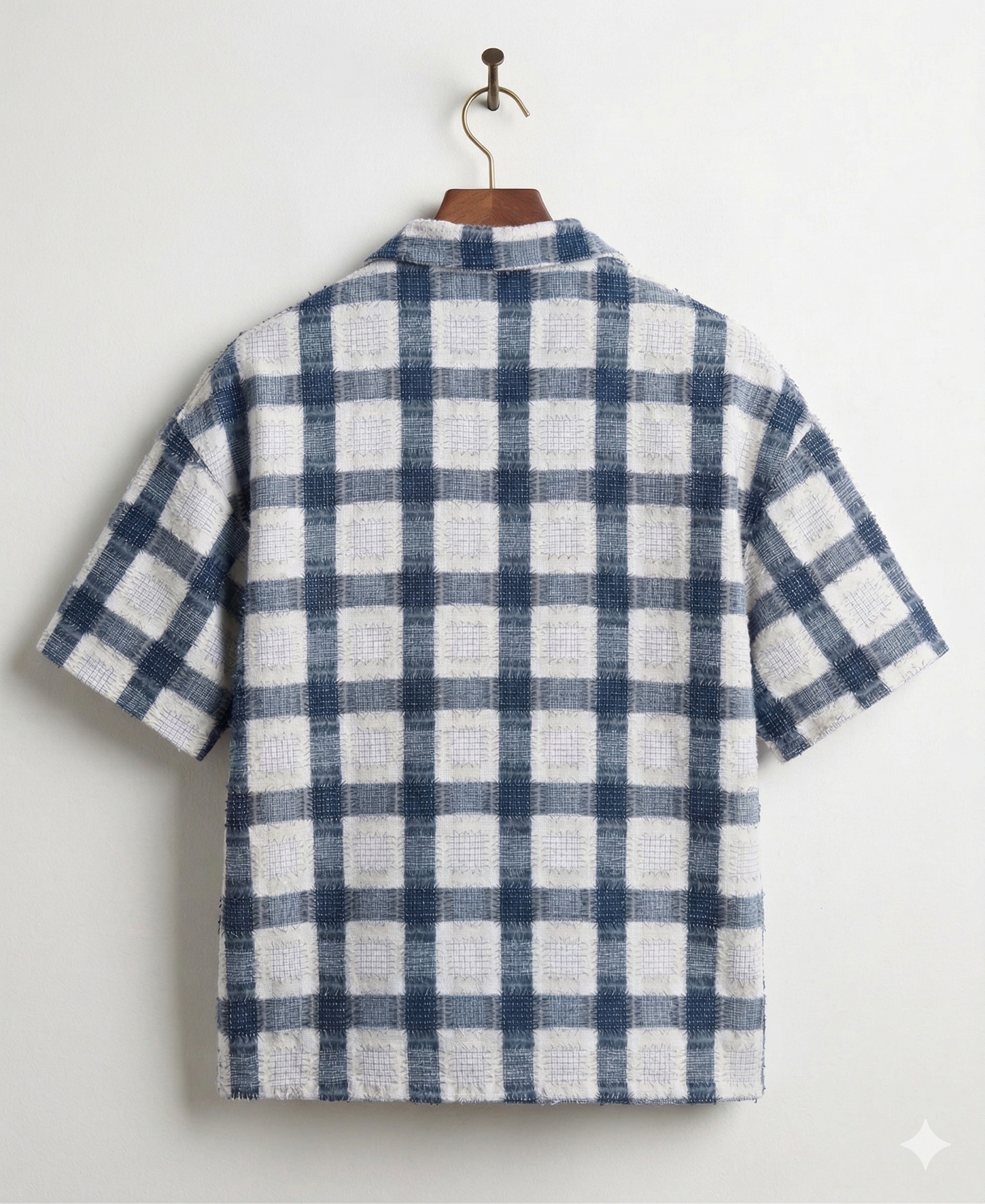 Blue Checked Short Sleeve Shirt