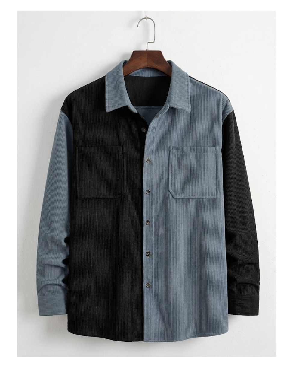 Two-Tone Corduroy Shirt