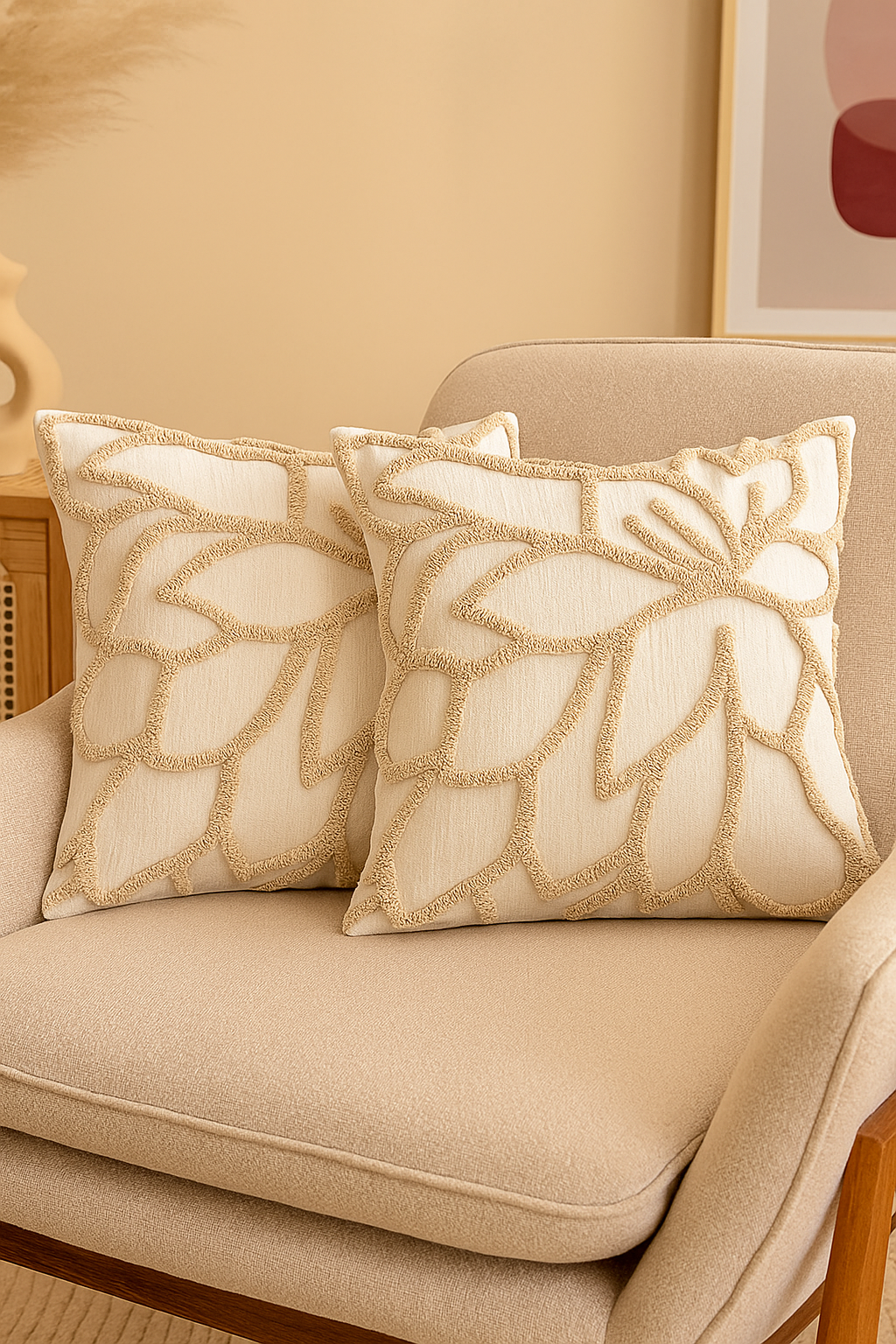 Clustered Rose Embroidered Pillow Covers