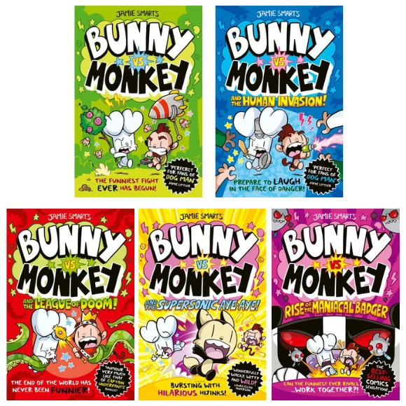 Bunny vs Monkey 5 Book Set