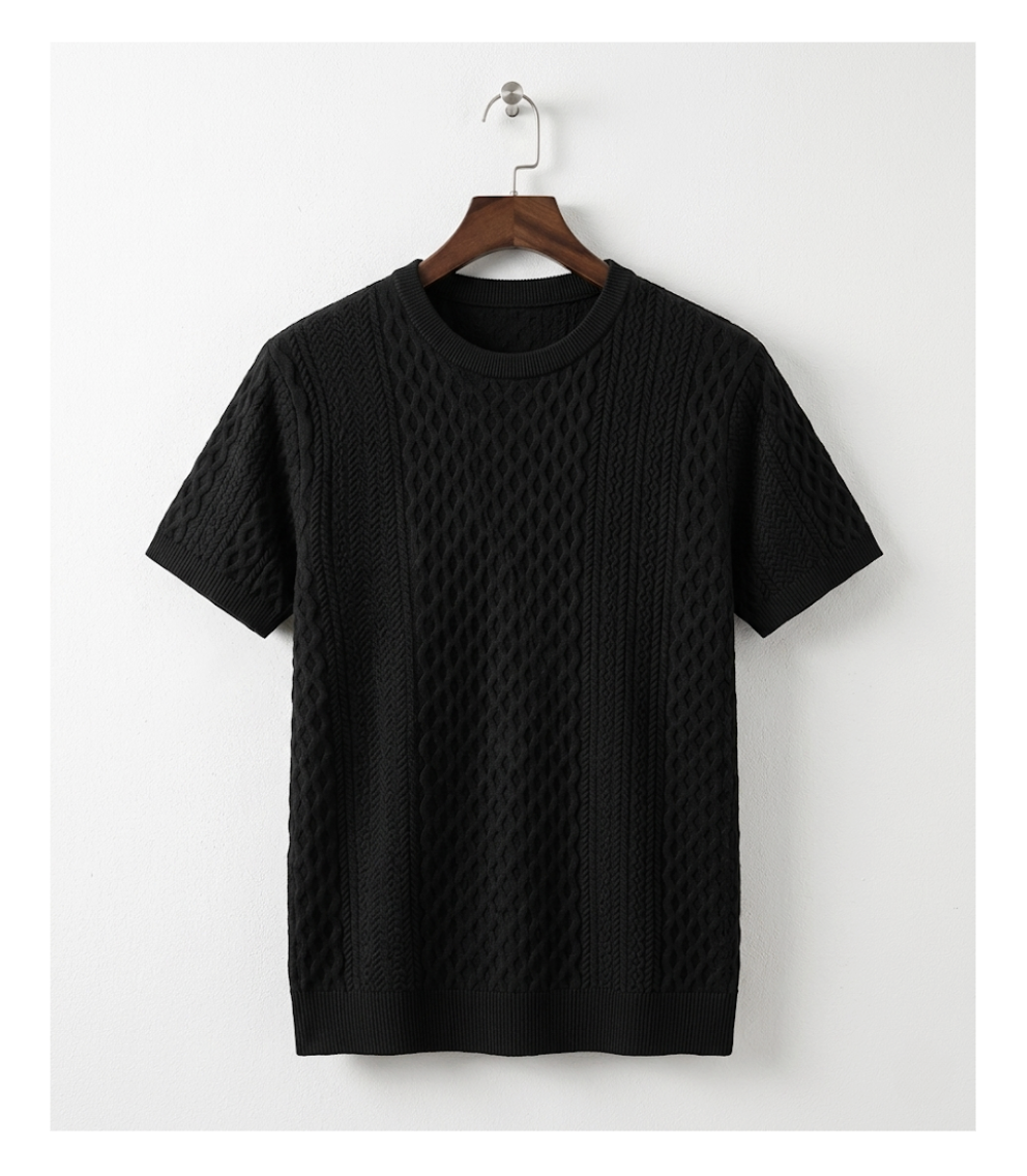 Textured White T-Shirt