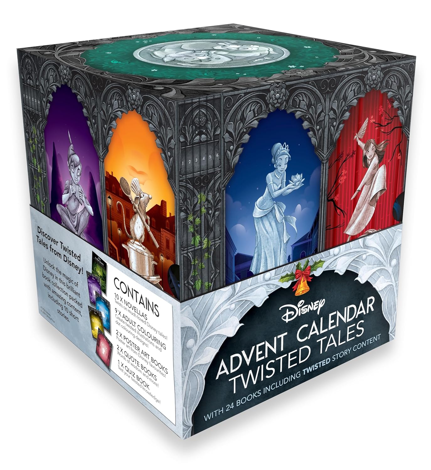 Disney: Advent Calendar Twisted Tales With 24 Book Box Set 