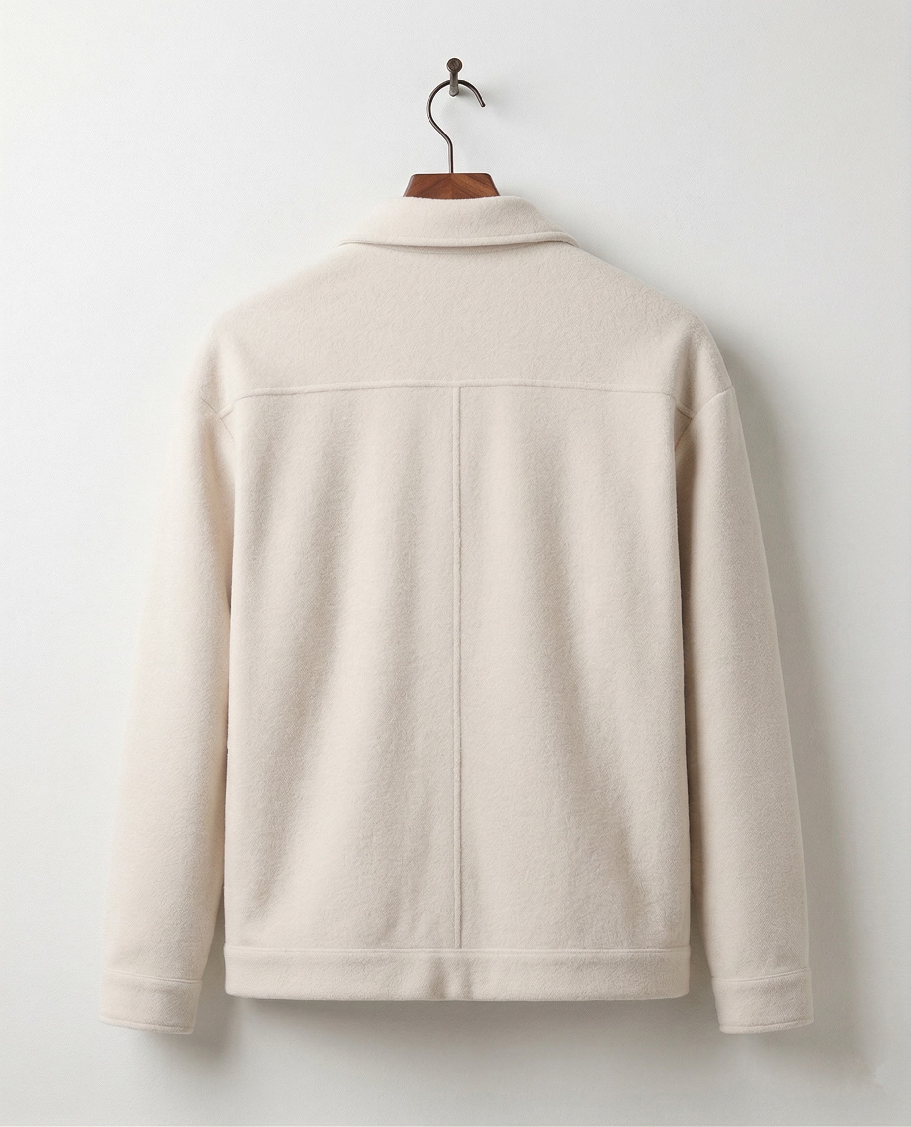 Cream Wool-Blend Jacket