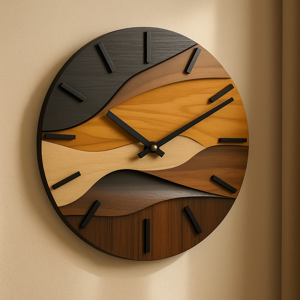 Modern Wooden Wall Clock