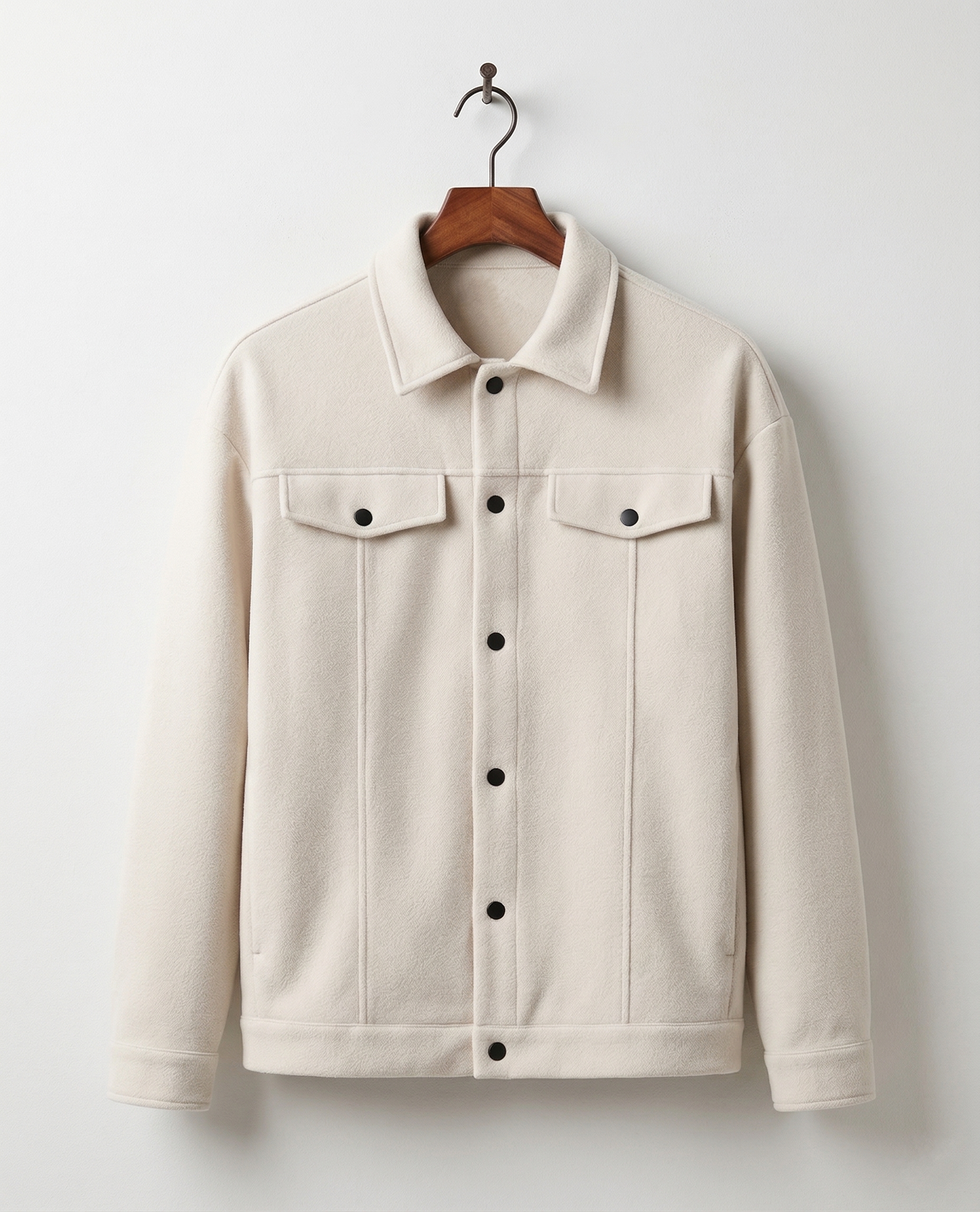 Cream Wool-Blend Jacket