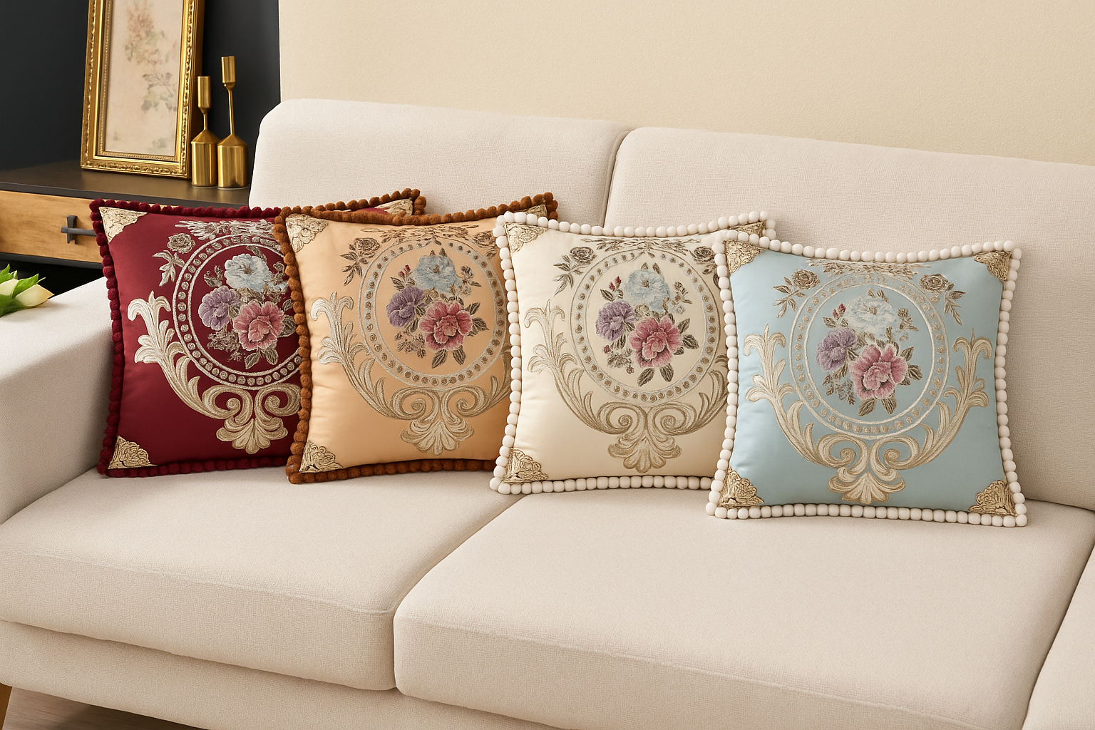 Decorative Embroidered Sofa Cushions