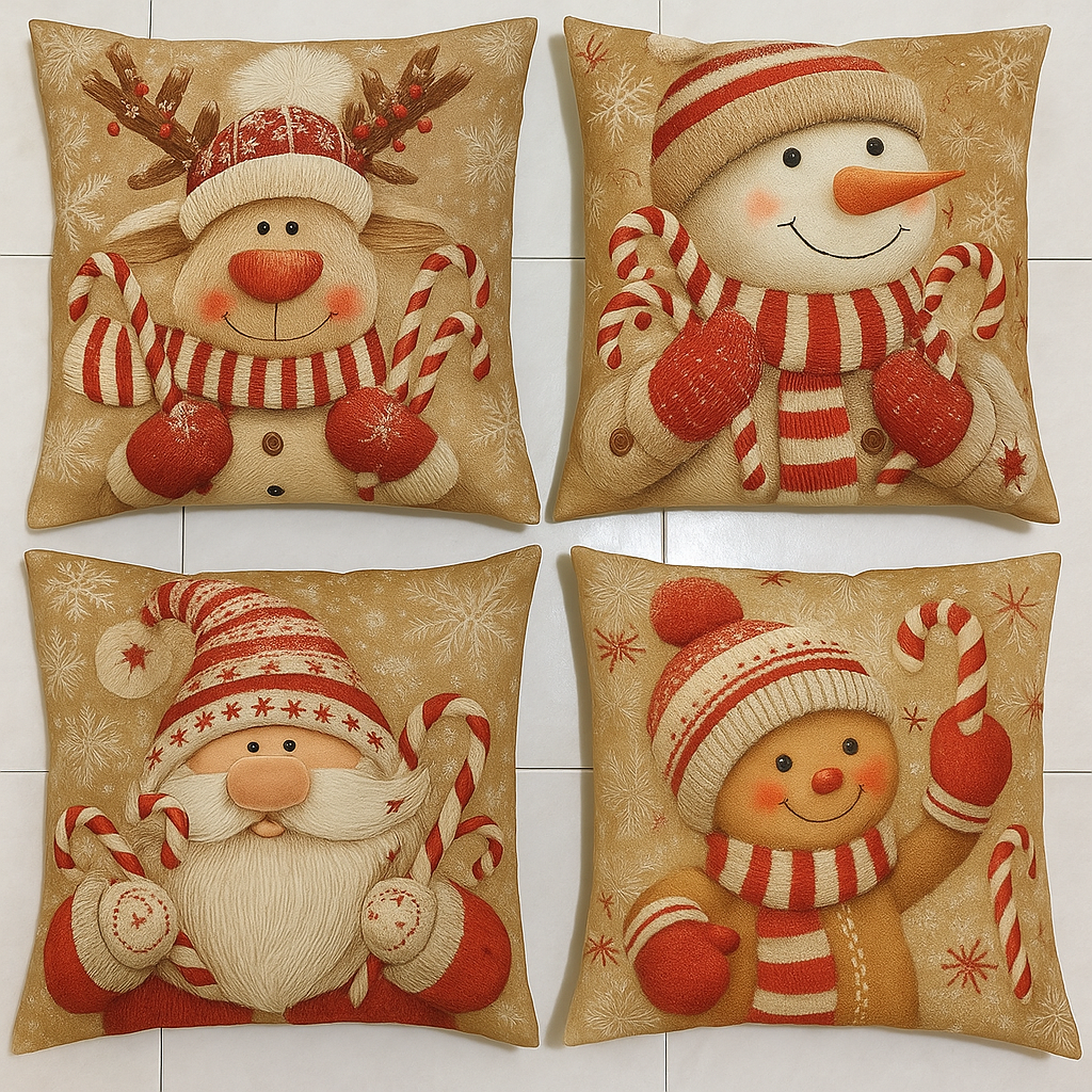 Festive Christmas Cushion Covers Set