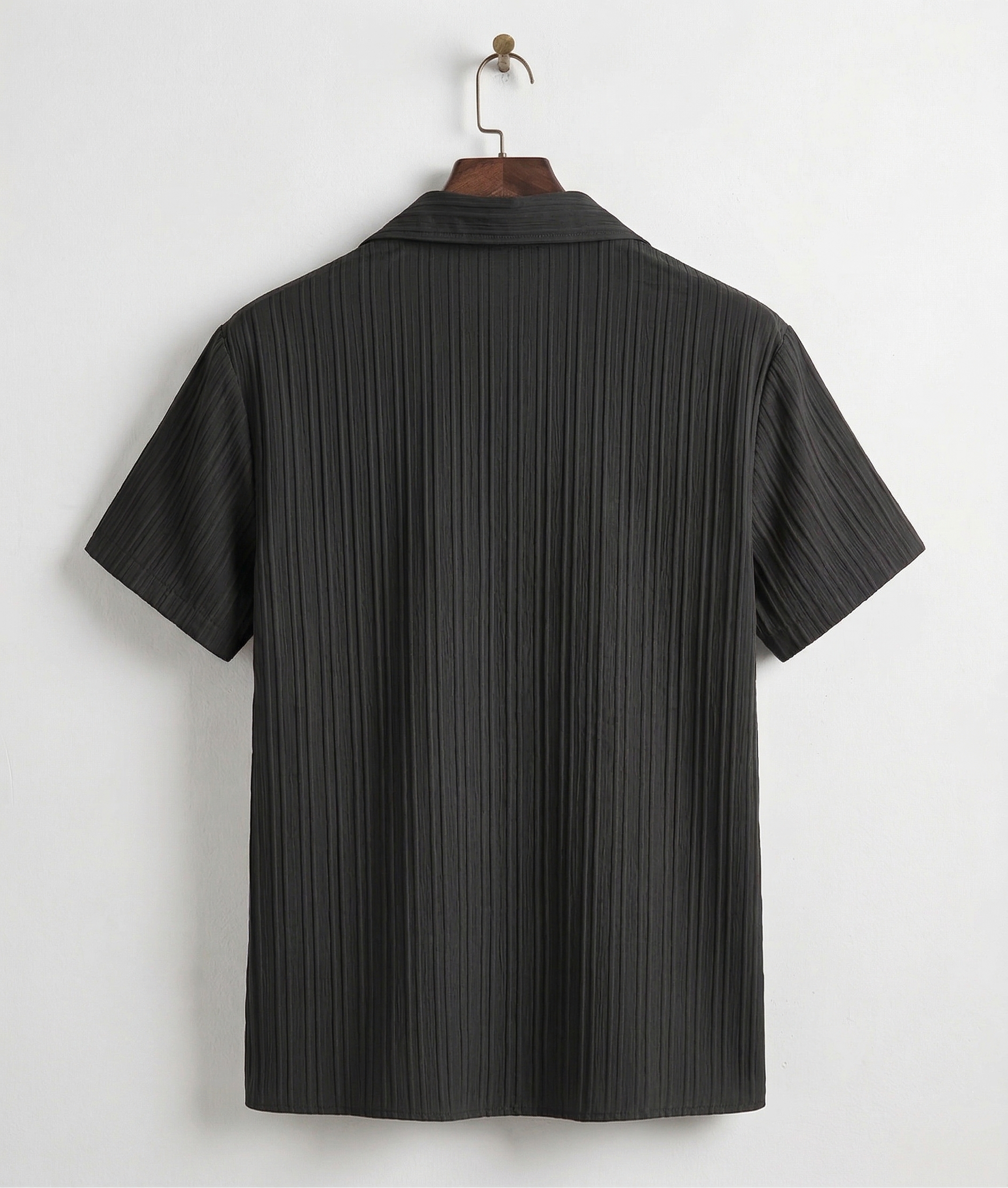 Men's Burgundy Ribbed Shirt