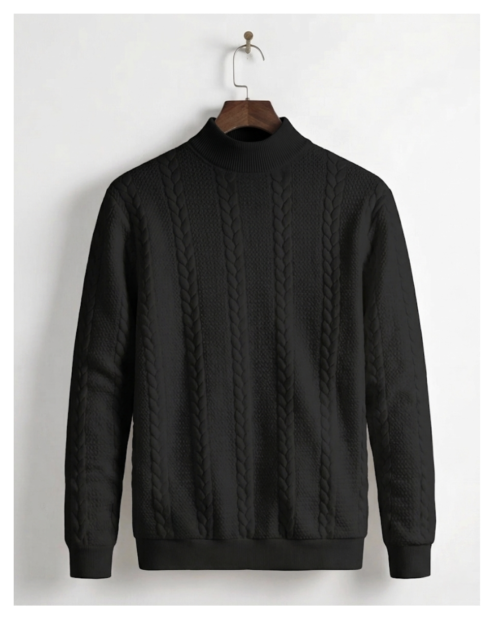 Cable Knit White Sweater